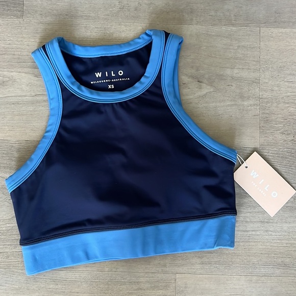 Wilo Other - Wilo Tennis Sports Bra, Navy/ Cobalt, size XS NWT